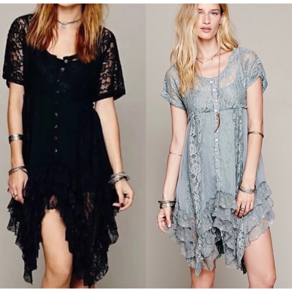 Free People Prairie Ruffle Vintage Babydoll M